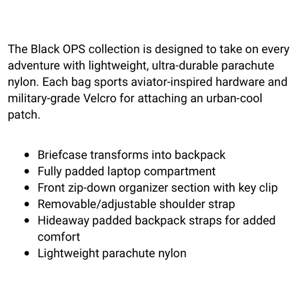 SOLO Black Ops ZONE—Laptop case - 15.6-inch Hybrid Briefcase VS Backpack - Picture 10 of 10